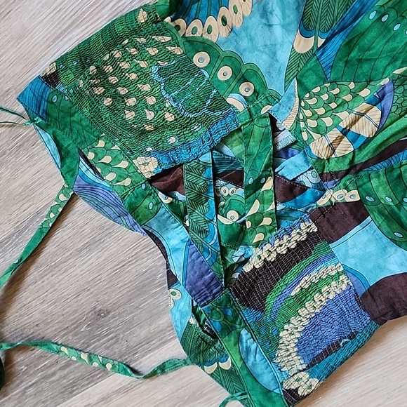 Free People Green and Blue Patterned Romper - Picture 15 of 16